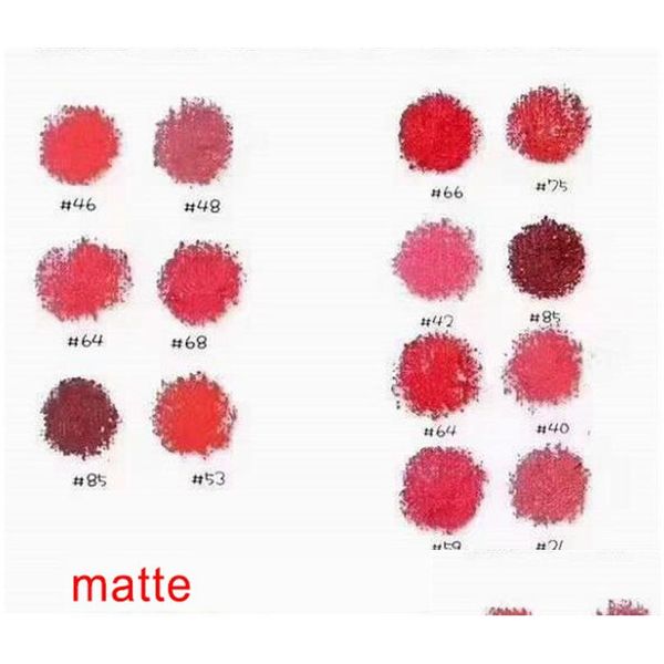 Lippenstift Drop Top-Qualität Marke Satin Matt Made in Italy 3,5 g Rouge A Levres Mat 14 Farbe mit Handtasche Lieferung Gesundheit Schönheit Make-up Otbiq