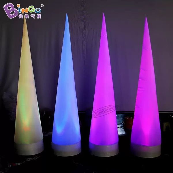 wholesale Lampada di illuminazione gonfiabile decorativa per festa di nozze Palloncini a cono Casa di illuminazione per gonfiaggio per eventi pubblicitari 5 mH (16,5 piedi) con ventilatore Giocattoli Sport