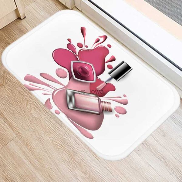 Tapetes Coloridos Anti-Slip Tapete Home Decor Unha Polonês Padrão Cozinha Banheiro Entrada Porta Tapete Corredor Varanda Tapete