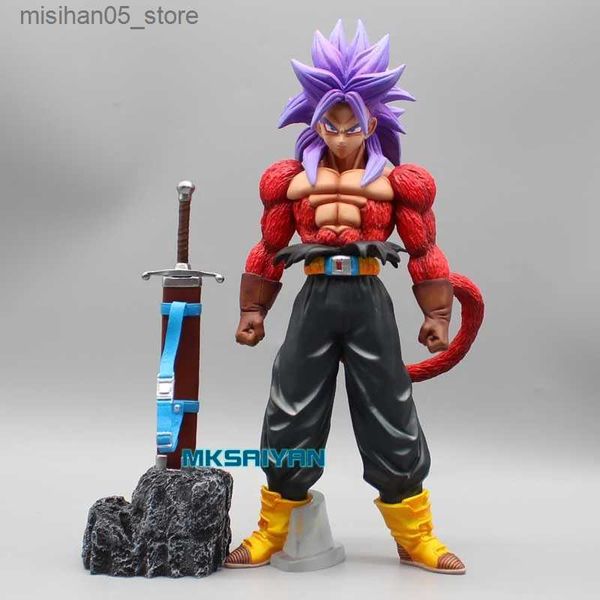 Action-Spielzeugfiguren Z animierter Charakter SSJ4 Baumstamm Super Saiyajin 4 GK Action-Charakter 26 cm Statue Sammler PVC Kinderspielzeug Q240313