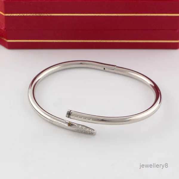 Amor pulseira de ouro pulseira de designer de unhas pulseiras para mulheres homens liga de aço inoxidável braçadeira pulsera pulseras banhado a ouro prata rosa jóias diamo