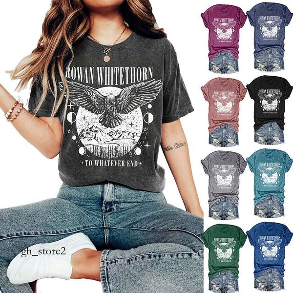 Eagle Letter Print Lässiges lockeres Rundhals-Kurzarm-T-Shirt Damen-Top Carney Shirt 323