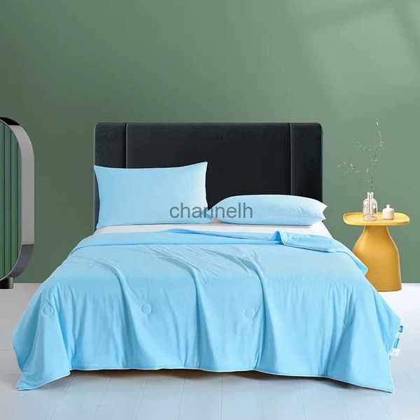 Conjuntos de edredons Cool Silk Ice Cream Summer Quilt Ice Silk Ar Condicionado Colcha Queen King Size Estudante Luxo Cama Cobertor Fino YQ240313