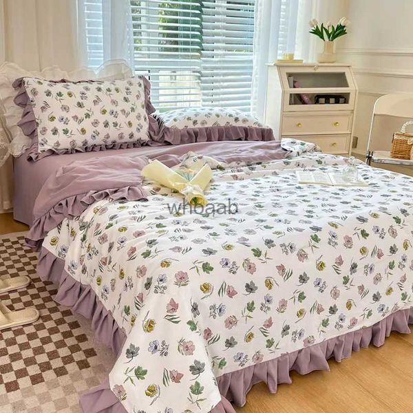 Set trapunte Estate Sottile Ghiaccio Fresco Trapunta Lenzuolo custodia 4 pezzi Trapunta Aria condizionata fredda Divano Coperta Lenzuolo Tessili per la casa Set biancheria da letto YQ240313