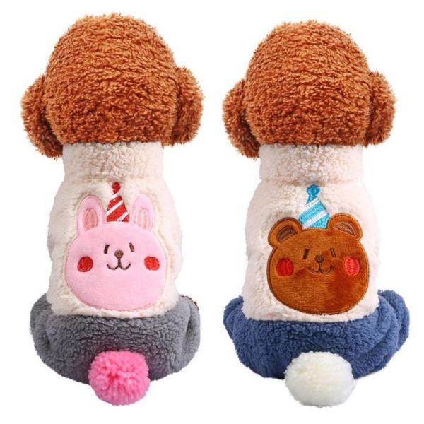 Cão vestuário inverno quente pequeno macacão pijama animal impressão roupas para cães traje para cães yorkshire shih tzu macacão filhote de cachorro gato clot342y