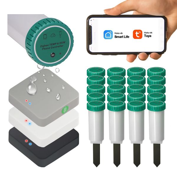 Timer Tuya Zigbee Bluetooth Wifi Boden Temperatur Feuchtigkeit Sensor Tester Garten Detektor für Indoor Outdoor Pflanzen Fernbedienungen