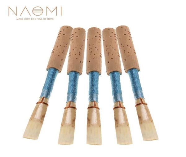 NAOMI 5 PCS Bulrush Oboé Reed Bocal Macio Orquestral Médio Luz Azul Cor Peças de Instrumento de Sopro de Alta Qualidade New9212727