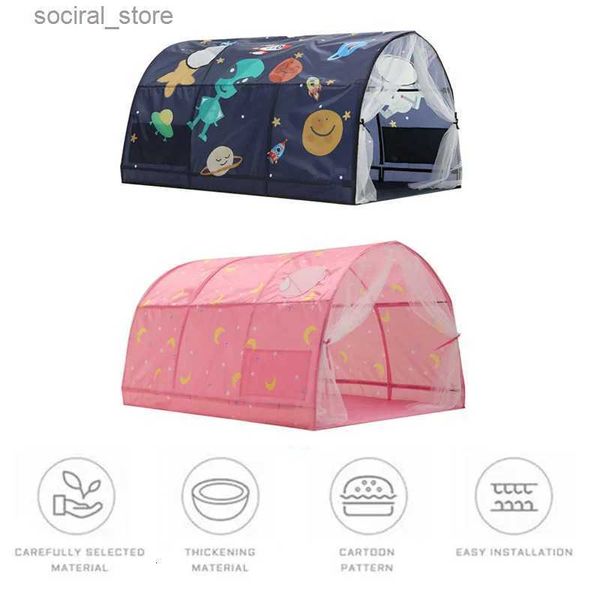 Tendas de brinquedo para crianças, tenda para brincar, 14m, portátil, bebê, dobrável, desenho animado, pequena, cama, princesa, tenda 240223 l240313