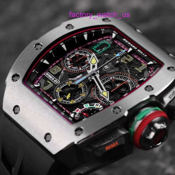 Relógio antigo RM Watch Athleisure Watch Rm65-01 Series Rm6501 Ti Titanium Metal com cartão de segurança