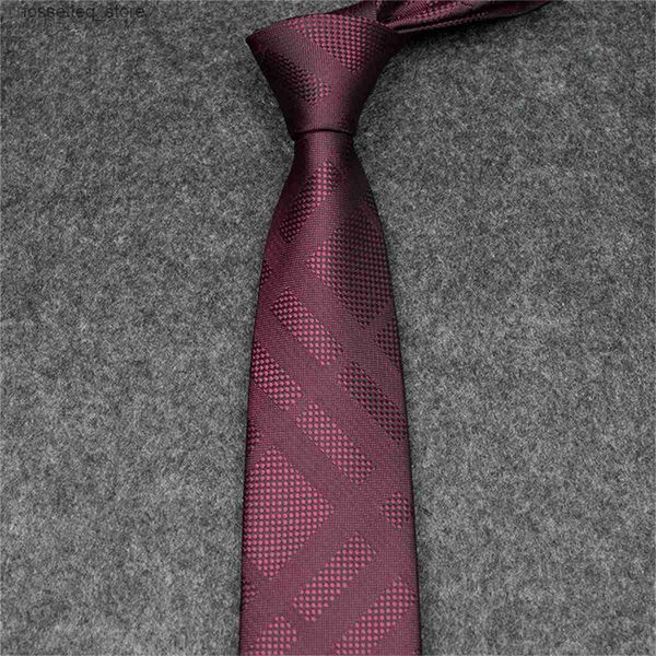 Krawatten SS Hochwertige Erwachsene Krawatte Designer Seidenkrawatte schwarz blau Jacquard handgewebt für Männer Hochzeit Casual und Business Krawatte Fashion Box Ties L240313