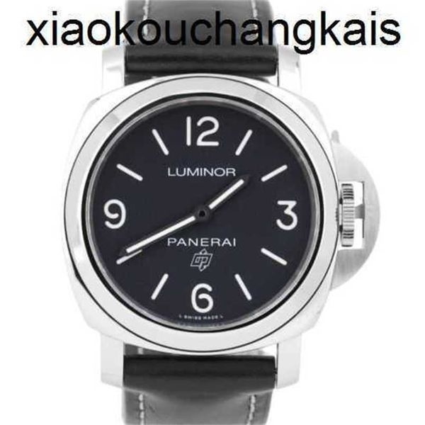 Zf fábrica panerais relógio masculino movimento automático base de lâmpada peina intacta pam 000 aço preto manual 44mm pam00000