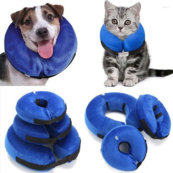 Ошейники для собак, надувные, удобные, регулируемые восстанавливающие электронные ошейники для домашних животных, кошек, антилизные принадлежности для собак, кошек, S-XL