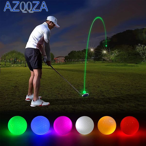 5 шт. светодиодные светящиеся мячи для гольфа, светящиеся в темноте, ночные мячи для гольфа - разные цвета: синий, оранжевый, красный, белый, зеленый, розовый 240301