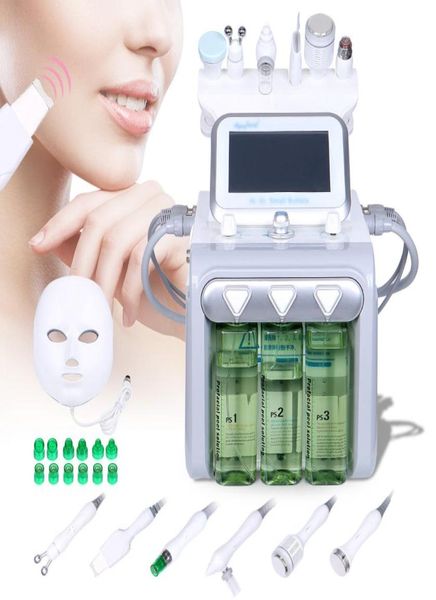 Aspirazione ad ultrasuoni ad alte prestazioni RF Hydro Oxygen Jet Spray Sbiancamento della pelle del viso Stringere BIO Micro Current Machine LED Facial Ma1352382