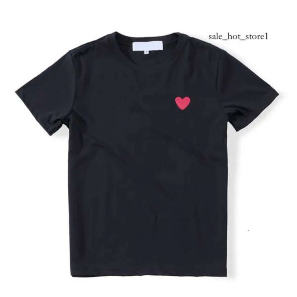 Comme Des Garcon Дизайнерский бренд Мужские футболки Летние мужские футболки Cdgs Play Футболка Commes с коротким рукавом Женский дизайнерский значок Garcons Вышивка Heart Red Love 279