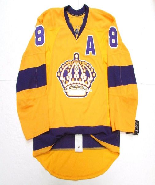 Günstiges individuelles DOUGHTY LOS ANGELES KINGS GOLD JERSEY MIT „Aquot“-Stich, fügen Sie eine beliebige Nummer und einen beliebigen Namen hinzu, Herren-Hockey-Trikot XS6XL7667626