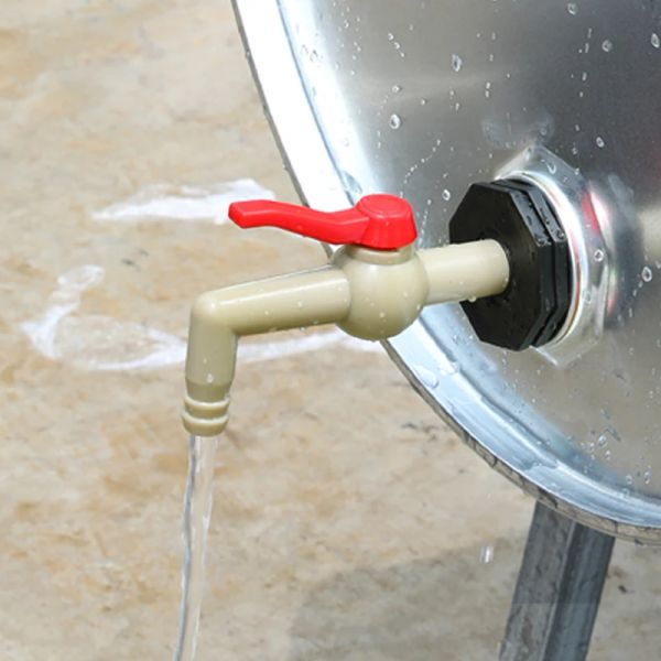 Anschlüsse verdicken IBC-Wassertank-Adapter, Kunststoffhahn, Gartenschlauch, Ablassventil, Wasserhahn, Bewässerungssystem für 200 l-Tank, hohe Qualität