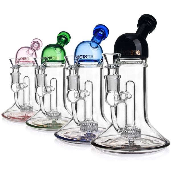 Phoenixstar 8 polegadas Recycler Bubbler Water Pipe com Matrix Perc Glass Smoking Pipes Vidro Bong Hookah Shisha