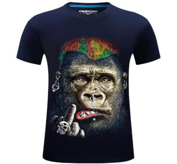 2018 nuovi modelli di esplosione 3D a maniche corte da uomo039s Tshirt stereo personalità prepotente girocollo Tshirt ha XL faccia grande 6518031