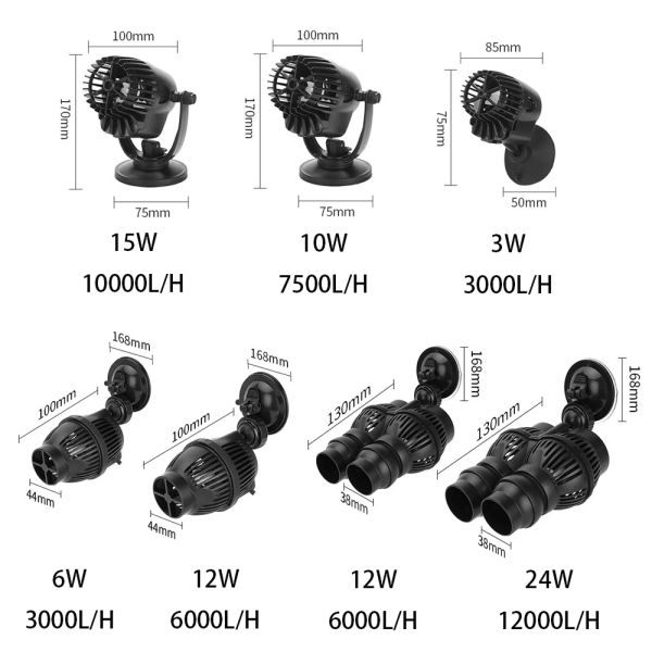 Bombas Wave Maker Wavemaker Bomba de água para aquário tanque de peixes Bomba aeróbica submersível Bomba de circulação de água Bomba de fluxo Bomba de surf 220V