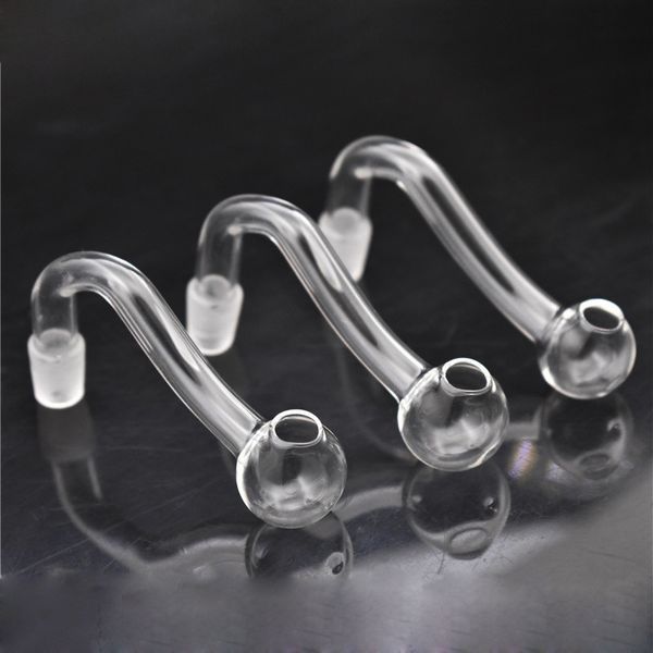 Günstigstes gebogenes Glas-Ölbrennerrohr, Pyrex-Tabakkopf, Wasserpfeifen, Adapter, dicke Bong-Rohre, Rauchen, Shisha-Rohr, Rauchrohr für Dab-Rig-Bong-Zubehör