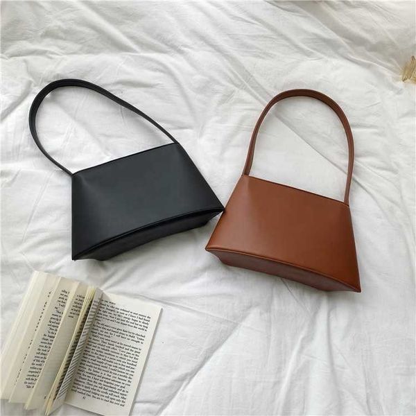 HBP Non-Brand 2024 Neue südkoreanische Damen-Umhängetasche, modische feste Handtasche, elegantes Temperament, einfache Achselhöhle