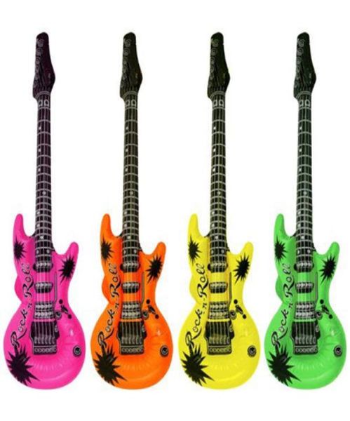 Moda 53cm şişme gitar balon parti aksesuarları şişme dekoratif balon oyuncakları çocuk için çocuk parti için hediye su6962702