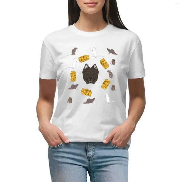 Kadın Polos Barn Hunt Cairn Terrier T-Shirt Sevimli Giysiler Yaz Üstleri Anime Kadın Giyim