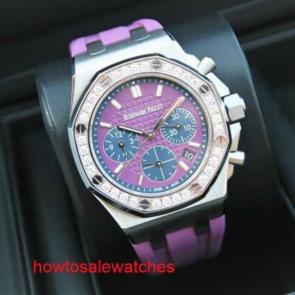 Orologio da polso AP antico Royal Oak Offshore serie 37 mm diametro orologio meccanico automatico in gomma moda tempo libero orologio famoso per uomo e donna