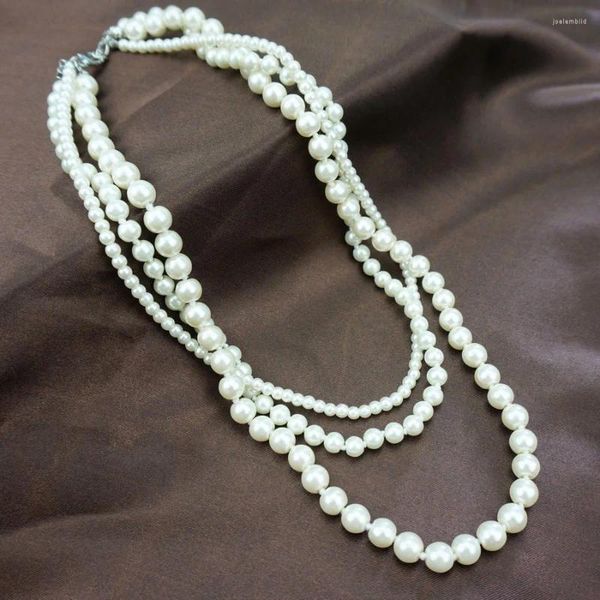Anhänger Free Mail Natürliche Perle Mode Mehrschichtige Kurze Halskette Schmuck Weibliche Verkauf Explosive Pullover Kette Reis Weiß Natura