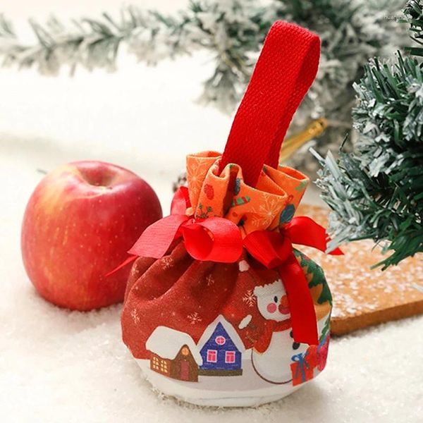 Noel Dekorasyonları 1 PC Süsler Şeker Elma Bebek Bebek Hediye Drawstring Örgü Depolama Yaratıcı Çocuk Tatil Dekorasyon