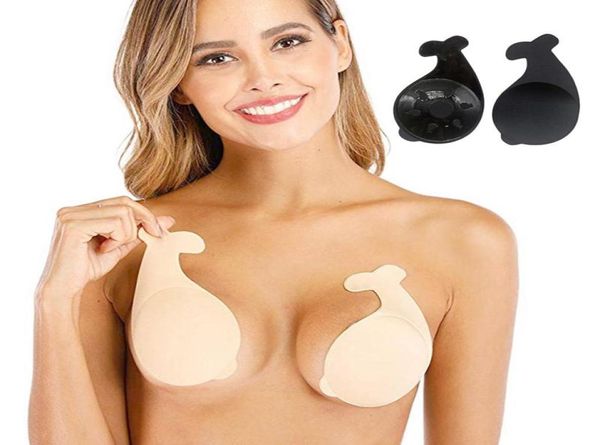 BHs Sexy Dessous Fischschwanz Silikon BH Pads Push Up Trägerloser klebriger Klebstoff Unsichtbare rückenfreie wiederverwendbare Magie für Frauen8230820