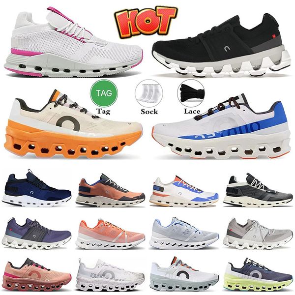 Classic on Cloudmonster Running Shoes Nova moda rosa branco All Black Monster Purple Surfer x 3 Runner Roger Mens Trainers Designer Sneakers Women 5 Sapato de tênis