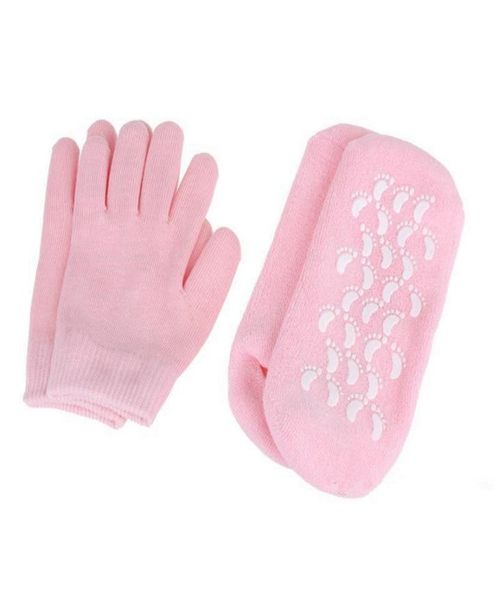 Guanti in silicone per calzini riutilizzabili SPA Gel Calzini idratanti Guanti Sbiancamento Trattamento esfoliante Liscia bellezza Maschera per le mani Cura dei piedi E9476183