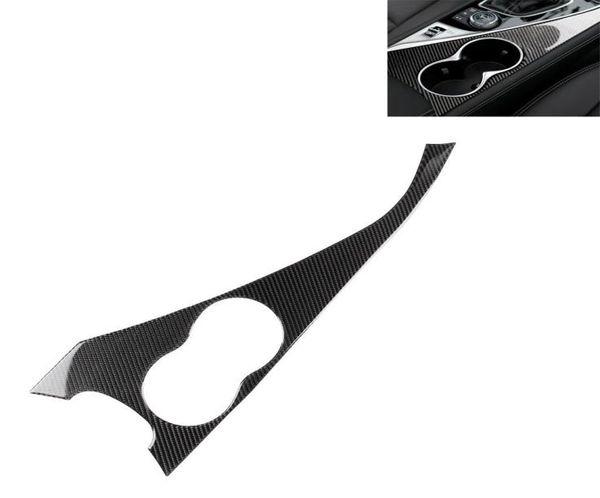 Auto Left Drive Carbon Fiber Water Cup Panel Dekorativer Aufkleber für Infiniti Q50 Q602506258