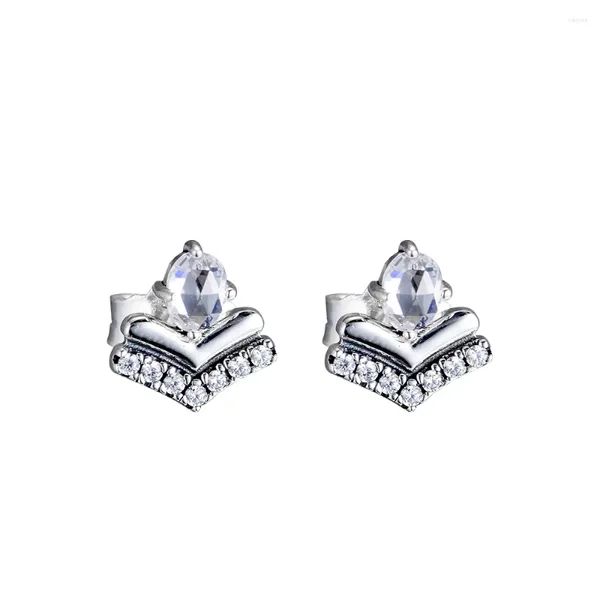 Stud Küpe Authentic 925 STERLING Gümüş Kulak Kadın Mücevherleri İçin Klasik Dilekler Sterling-Silver-Jewelry Ear Brincos