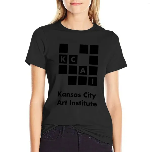 Polos femininos Kansas City Art Institute camiseta hippie roupas blusa tops camisetas simples para mulheres