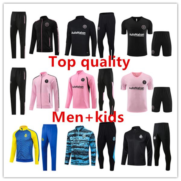 23 24 tuta Miami Riyadh 2023 2024 kit abbigliamento sportivo Riyadh maglia da allenamento maglia da uomo maglie da calcio maglia da calcio abbigliamento da allenamento uomo bambini