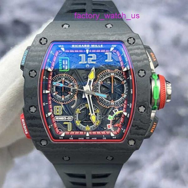 Heyecan verici saat RM Saat Hot Watch RM65-01 Orijinal Kılıf 18K Gül Altın Malzemeden Yapıldı ve daha sonra NTPT RM6501 olarak değiştirildi