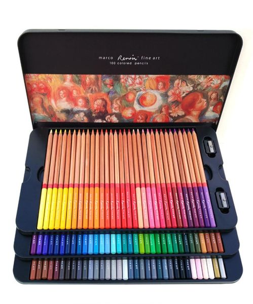 Marco Renoir 24364872100 Farben-Bleistift-Set, Malstifte mit Boxen, professionelle Buntstifte, Buntstifte, Zeichenstifte, Set Wholes2858482