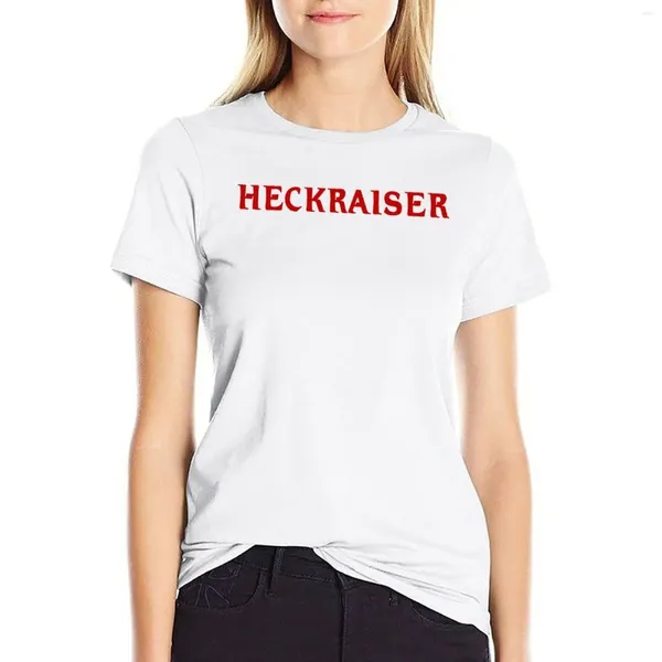 Polos femininos HECKRAISER - Hellraiser Parody Shirt T-shirt Bonito Roupas Camisas Gráfico Tees Vestido Branco para Mulheres Sexy