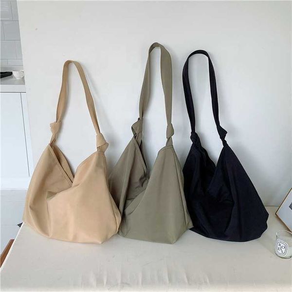 Borsa a tracolla personalizzata nuova casual in stile coreano non di marca HBP Borse a tracolla da donna con nodo di design Grande tracolla in nylon alla moda