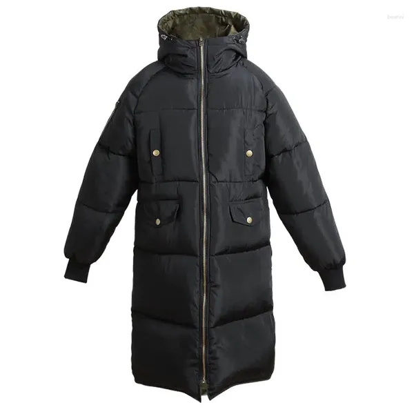 Feminino para baixo discvry casaco feminino outono inverno jaqueta parka grosso longo algodão com capuz e homem casal puffer