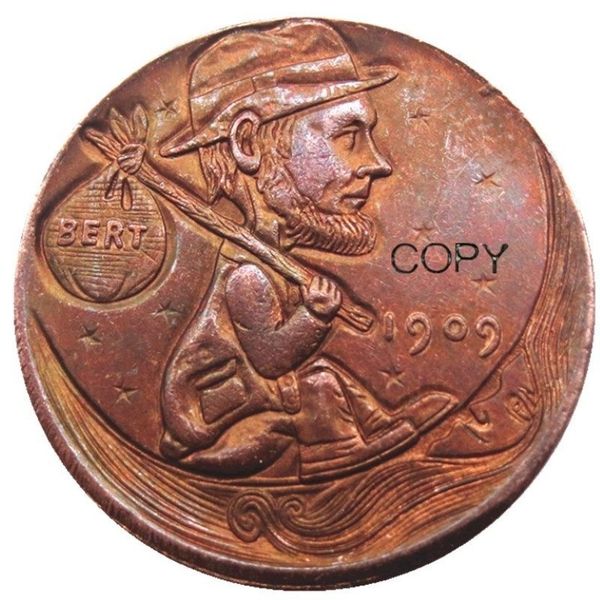 US03 Hobo Nickel 1909 Penny mit Blick auf den Schädel-Skelett-Zombie-Kopie-Münzanhänger-Zubehör Münzen2770