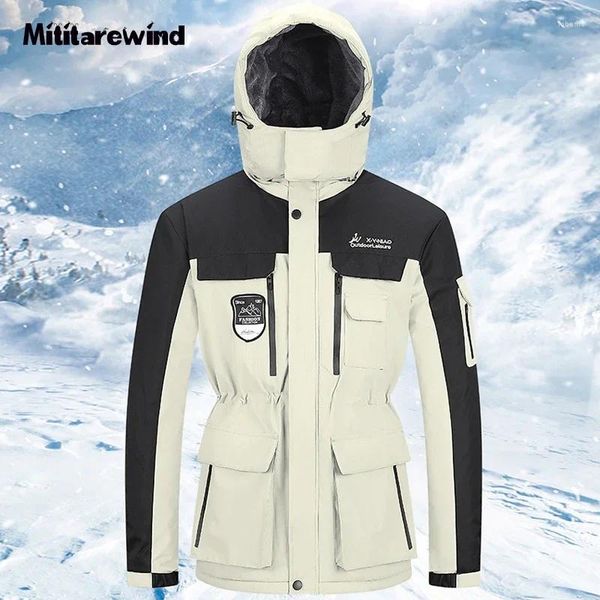 Jaquetas masculinas 7xl 8xl jaqueta de inverno homens parkas mulheres ao ar livre windbreakers à prova d 'água lã grossa quente caminhadas escalada casacos