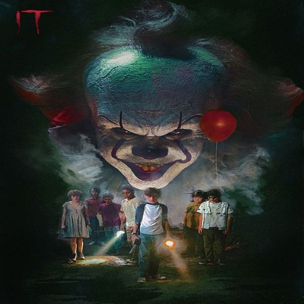 Nuovo film IT Pennywise Stephen King Horror Art Canvas Poster Modern HD Stampa Pittura a olio Wall Art Pittura Immagine Poster per Roo302D