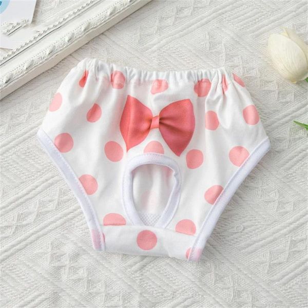 Cão vestuário pet fisiológico calça flor fralda roupas lavável feminino shorts calcinha princesa cuecas