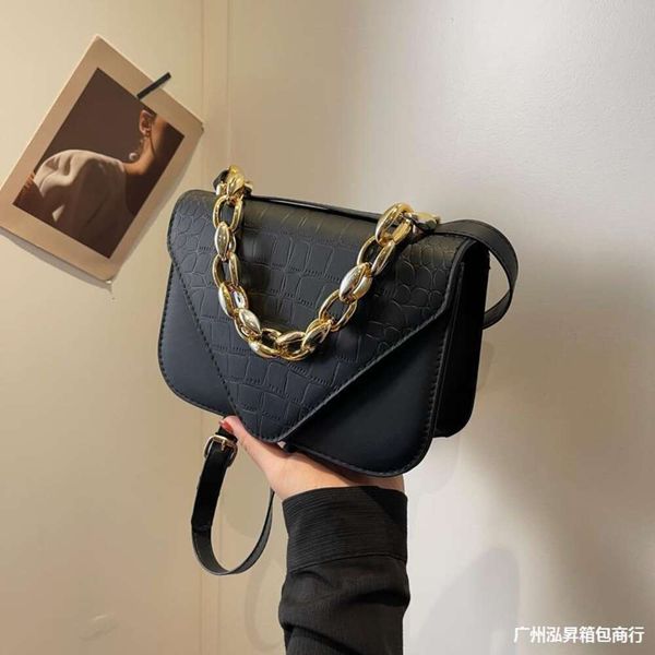 Discount-Shops High-End-Kette verwestlichte kleine Tasche für Damen 2024 Neue koreanische Version Modische und vielseitige Instagram Single Shoulder Crossbody Square