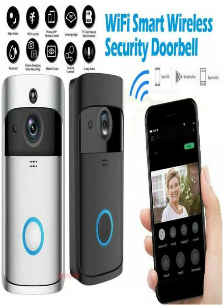 Новый беспроводной Wi-Fi видео дверной звонок смартфон дверное кольцо домофон камера безопасности звонок мобильный удаленный видеонаблюдение сигнализация видео 2625294