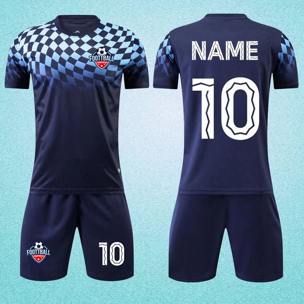 Homens de futebol camisas de futebol Childrens jogam uniformes de bola kits de kits esportivos de meninos conjuntos de uniforme de futebol para crianças Team Eur Tamanho 240312